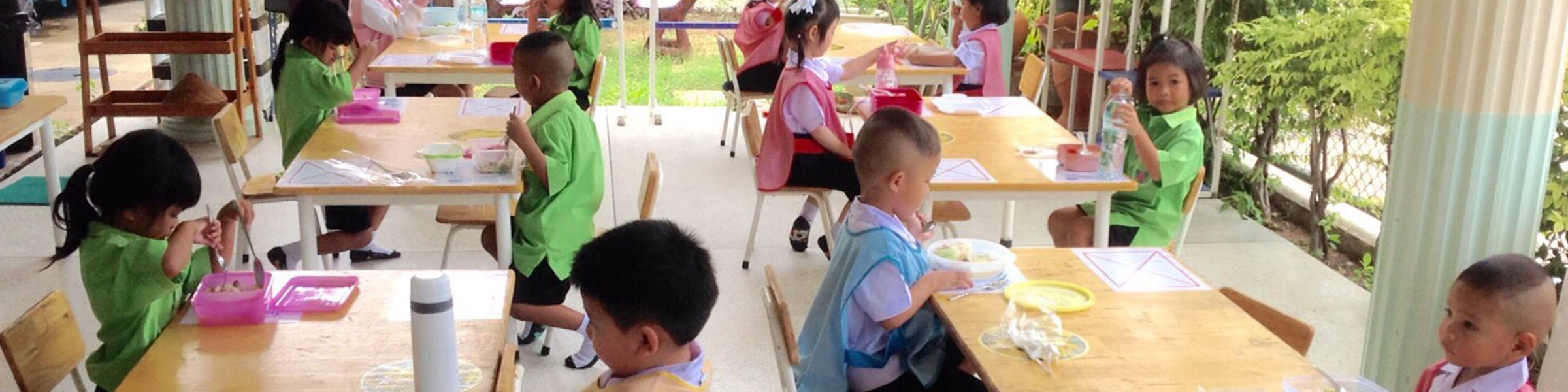 School Children Eating Thailand