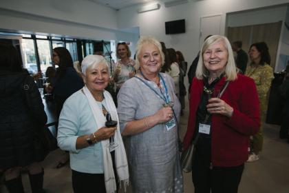 Christine Harrison, AMI Board Member; Anne Kelly, Director of Montessori Ageing and Dementia, Lucie Meijer, retired AMI Office Manager.